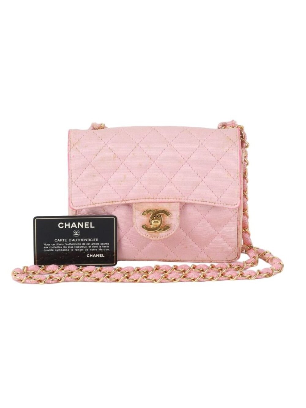 Chanel Quilted Chain CC Logo Shoulder Bag Crossbody
